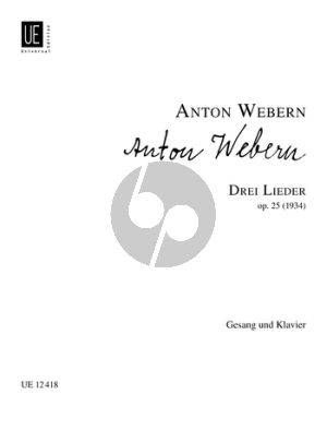 Webern Drei Lieder opus 25 (High) (Poems by Hildegard Jone)