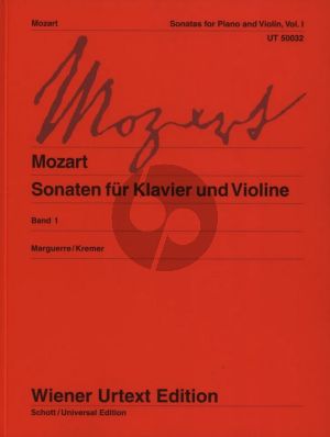 Mozart Sonaten Vol.1 fur Violine und Klavier (edited by Karl Marguerre and Gidon Kremer) (Wiener-Urtext)
