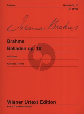 Brahms Balladen Op.10 Klavier (Wiener Urtext) (Kohlhase-Frantz)