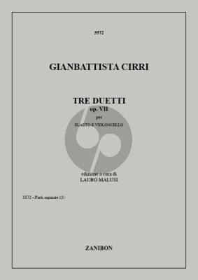 Cirri 3 Duetti Op.VII (Flute and Cello - Parts)