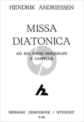 Andriessen Missa Diatonica for Mixed Choir 6 Voices Score