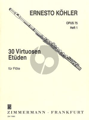 Kohler 30 Virtuose Etuden Op.75 vol.1 Flote