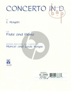 Concerto D-major Hob.VIIf:D1 for Flute-Piano