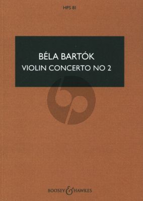 Bartok Violin Concerto No.2 Studyscore