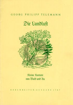 Telemann Die Landlust (Kleine Kantate von Wald und Au aus Moralische Kantaten III) Mittelstimme-Flöte-Bc (Ermeler) (Part./Stimmen)