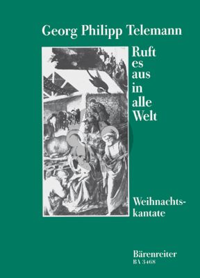 Telemann Ruft es aus in alle Welt TWV1:1230 4 Solostimmen, Chor und Instrumenten Partitur (Gustav Fock)