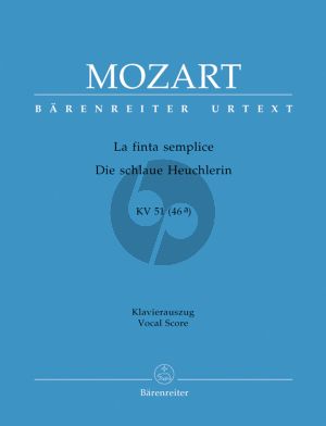 Mozart La Finta Semplice KV 51 (46a) (KA.) (Urtext der Neuen Mozart Ausgabe)