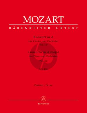 Mozart Konzert A-dur KV 414 Klavier-Orchester Partitur (ed. Christoph Wolff) (Barenreiter-Urtext)