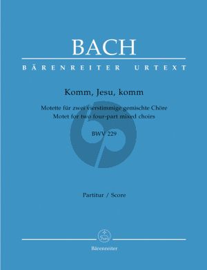 Komm Jesu Komm BWV 229 SATB-SATB Chorpartitur