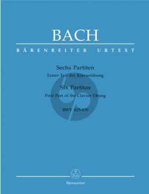 Bach 6 Partiten (erster Teil der Klavierubung) BWV 825 - 830 for Harpsichord or Piano (Edition Without Fingering) (edited by R.Douglas Jones) (Barenreiter-Urtext)