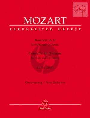 Mozart Concerto D-major KV 314 (285d) Flute-Orchestra (piano red.) (edited by R.Brown & K.Hunteler)