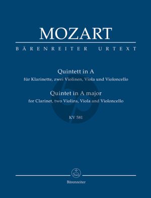 Mozart Quintett A-dur KV 581 Klarinette-Streicher Studienpartitur (Ernst Fritz Schmid) (Barenreiter-Urtext)