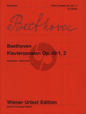 Beethoven Sonaten Op.49 No.1 - 2 (g-moll-G-dur) fur Klavier (Hauschild-Hokanson) (Wiener-Urtext)