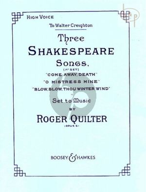 3 Shakespeare Songs Op.6