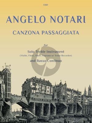 Notari Canzona Passagiata Violin [Flute/Oboe/soprano or Tenor Recorder] and Bc