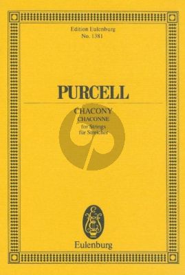 Purcell Chacony g-minor 2 Vi.-Va.-Bass Study Score (Eulenburg)