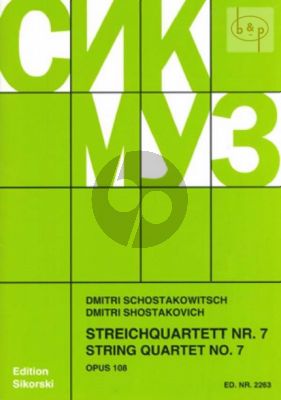 Streichquartett No.7 Op.108 Fis-moll Stimmen