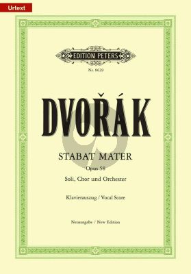 Dvorak Stabat Mater Opus 58 Soli-Choir-Orchestra Vocalscore (Herausgeber Reinhold Kubik)