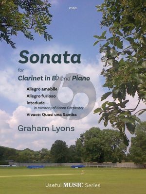 Lyons Sonata for Clarinet in Bb and Piano (Exam syllabus Info: Trinity Grade 8)