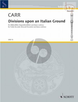 Divisions upon an Italian Ground (from the Delightful Companion
