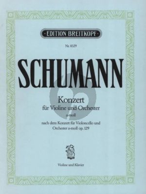 Schumann Konzert a-moll Op. 129 Violine und Klavier (original Violoncello)