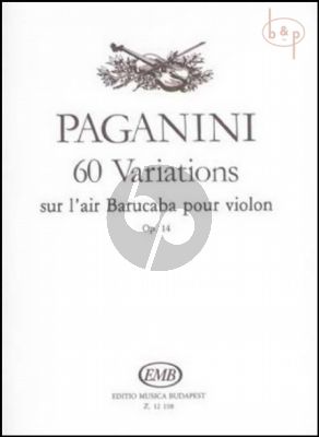 60 Variations sur l'Air Barucaba Op.14 Violon solo