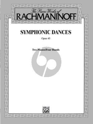 Rachmaninoff Symphonic Dances Op. 45 2 Piano's 4 hds (Score)