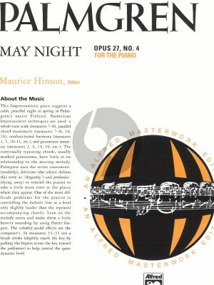 Palmgren May Night Op.27 / 4 Piano solo (edited by Maurice Hinson)