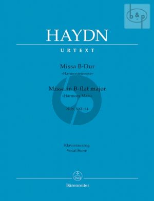 Haydn Messe B-dur (Harmonie-Messe) Hob.XXII:14 Soli-Choir-Orchestra (Vocal Score) (edited by Friedrich Lippmann)