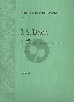 Bach Konzert c-moll BWV 1062 2 Cembali-Streicher-Bc Cembalo 1