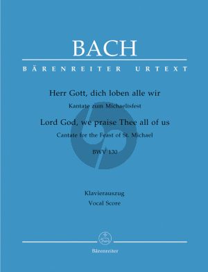 Bach J.S. Kantate BWV 130 Herr Gott, dich loben alle wir Vocal Score (Lord God, we praise Thee all of us BWV 130) (German / English)