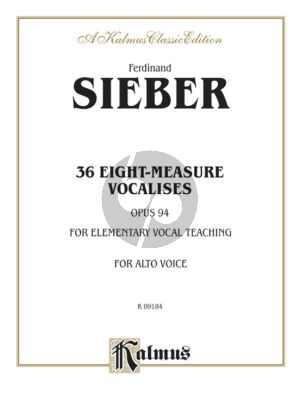 Sieber 36 Eight-Measure Vocalises Op.94 Alto