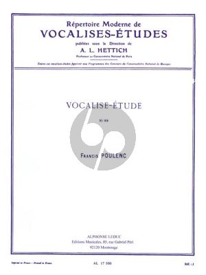 Poulenc Vocalise-Etude (High)