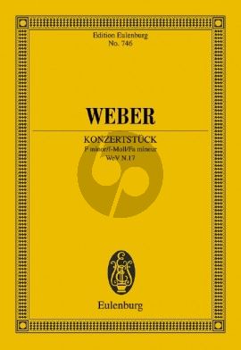 Weber Konzertstuck f-moll op.79 WeV N.17 Taschenpartitur (Neuausgabe auf der Grundlage der Weber-Gesamtausgabe mit Vorwort von Markus Bandur.)