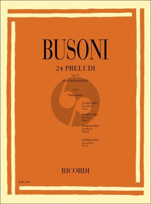 Busoni 24 Preludes Op.37 Vol.1 Piano solo