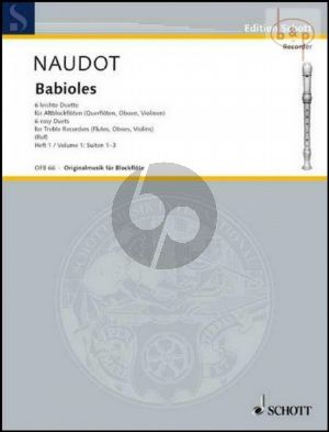 Babioles Op.10 (6 Easy Duets) Vol.1 (Suites 1 - 2 - 3) (2 Treble Rec./Flutes/Oboes/Violins)