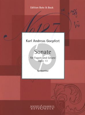 Goepfert Sonate Op.13 fur Fagott und Gitarre (Herausgegeben von Siegfried Behrend)
