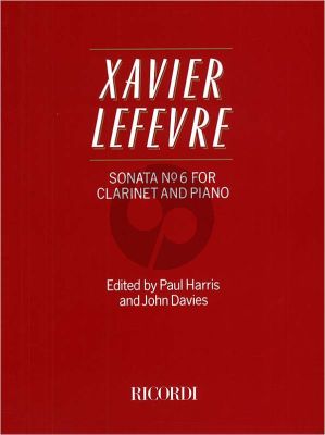 Lefevre Sonata No.6 Clarinet-Piano (Davies-Harris)