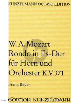 Mozart Rondo Es-Dur KV 371 Horn und Orchester (Partitur) (Franz Beyer)