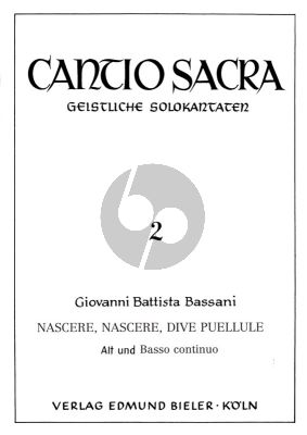 Bassani Nascere Nascere Dive Puellule Alt Stimme und Bc