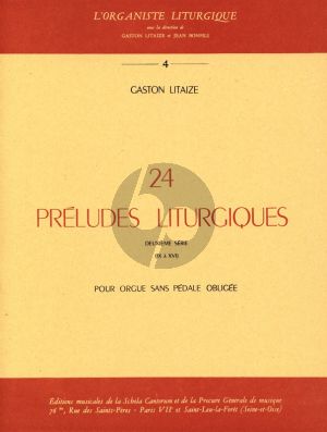 Litaize 24 Preludes Liturgiques Vol. 2 No. 9 - 16 pour Orgue sans pedales