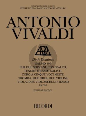 Vivaldi Dixit Dominus (Psalm 109) RV 595 Soli-Choir-Chamber Orchestra Score (Michael Talbot)