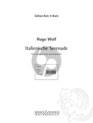 Wolf Italienische Serenade for String Quartet Parts