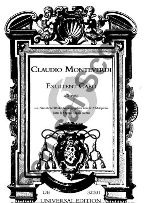 Monteverdi Exultent caeli SV 304 SSATB-Orgel (from Ludovico Calvi, Quarta raccolta de’ sacri canti, Alessandro Vincenti, Venezia, 1629)