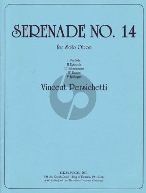 Serenade No.14 Op.159 Oboe Solo