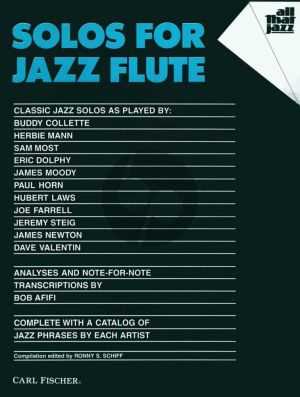Solos for Jazz Flute (edited by Ronny S. Schiff)