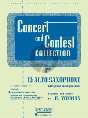 Concert and Contest Collection for Eb Alto Saxophone (Piano Accompaniment) (Himie Voxman)