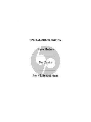 Hubay Zephir Op. 30 No. 5 Violin and Piano