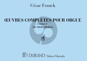 Franck Oeuvres Completes Vol. 4 Orgue (Edition Originale - Durand)