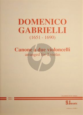 Gabrielli Canon a due Violoncelli for 2 Violas (arr.)